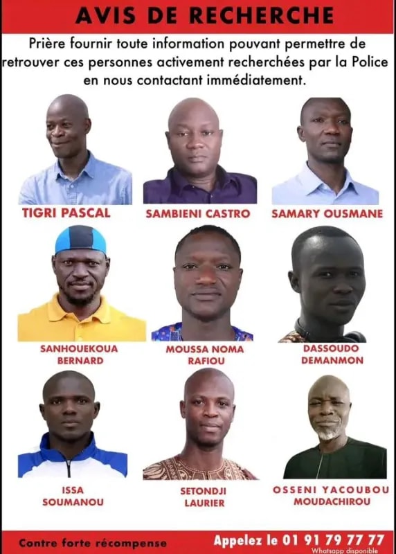Bénin : la police lance un avis de recherche contre Pascal Tigri et huit autres militaires